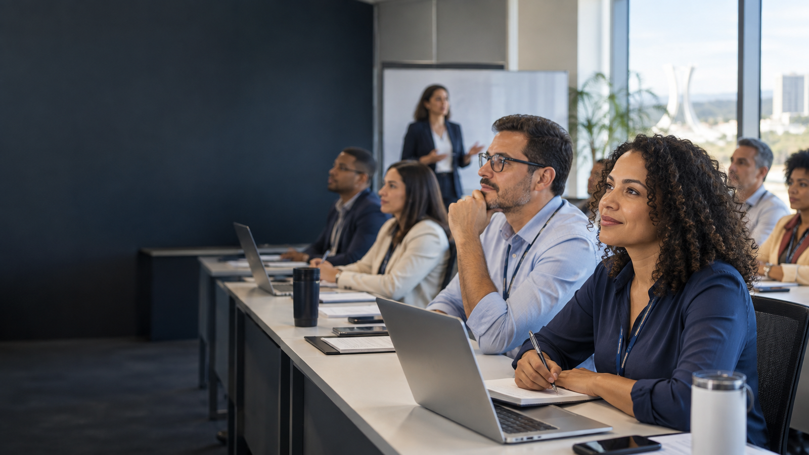Profissionais em curso de gestão pública